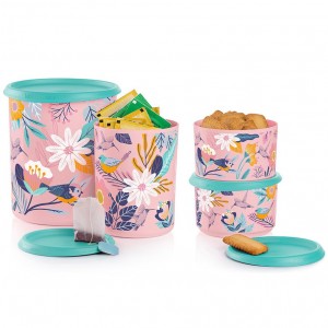 Dry Storage Tupperware Blushing Meadow One Touch Canister Set Candy Floss | 60348-CLPN