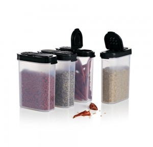 Dry Storage Tupperware Large Spice Shakers Black | 96548-DOJB