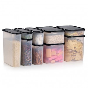 Dry Storage Tupperware Modular Mates Super Oval & Rectangular Set Black | 59260-EATG