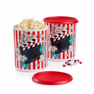 Dry Storage Tupperware One Touch Movie Night Canisters Red / White | 09473-WLVZ
