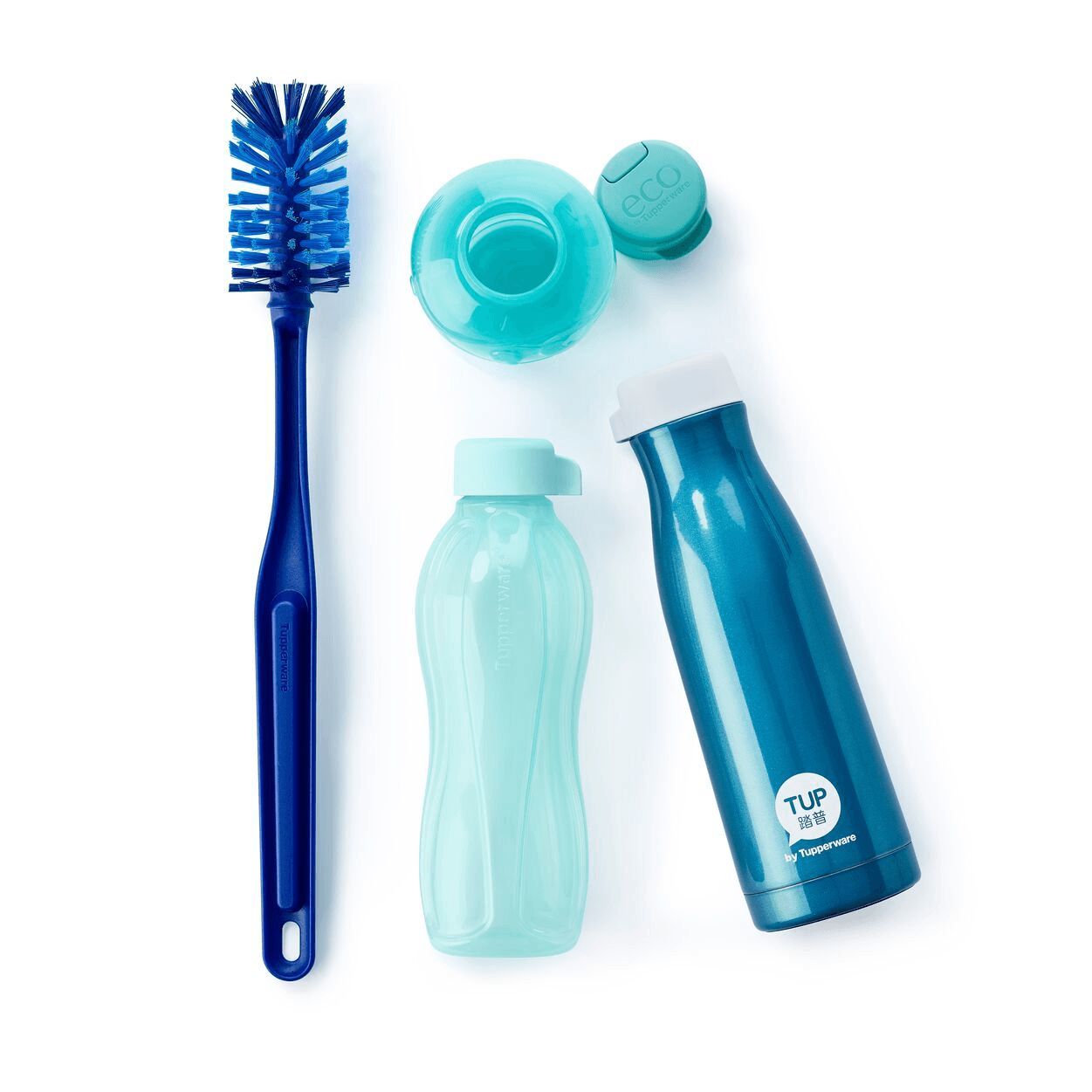 Bouteilles d'eau Tupperware Eco Bottle Brush Blue | 12548-GYUX