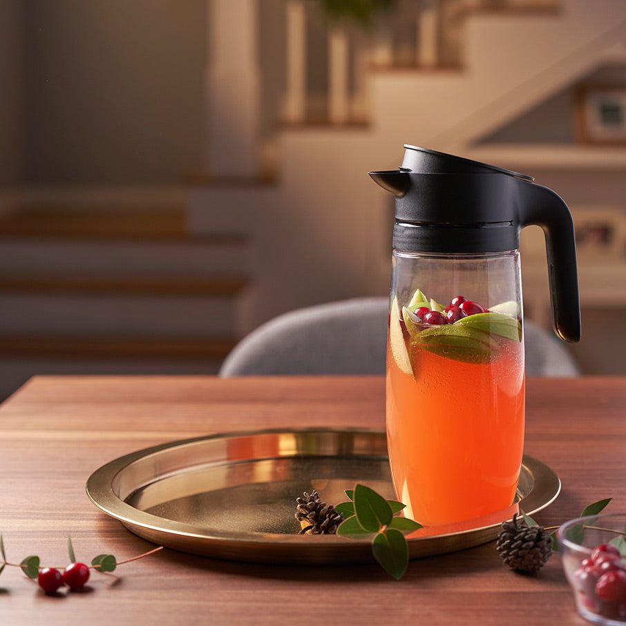 Drinkware Tupperware Clearly Elegant Pitcher Black | 25763-AVYB