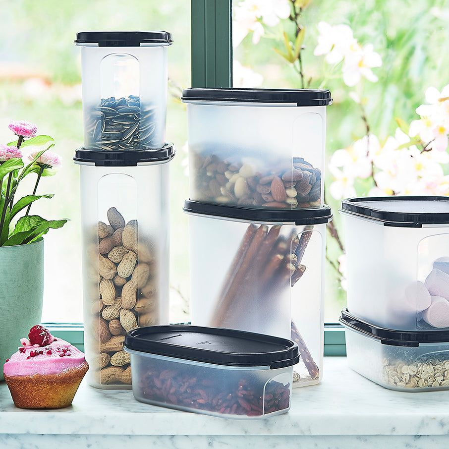Dry Storage Tupperware Modular Mates Oval 1 Black | 34067-NYGI