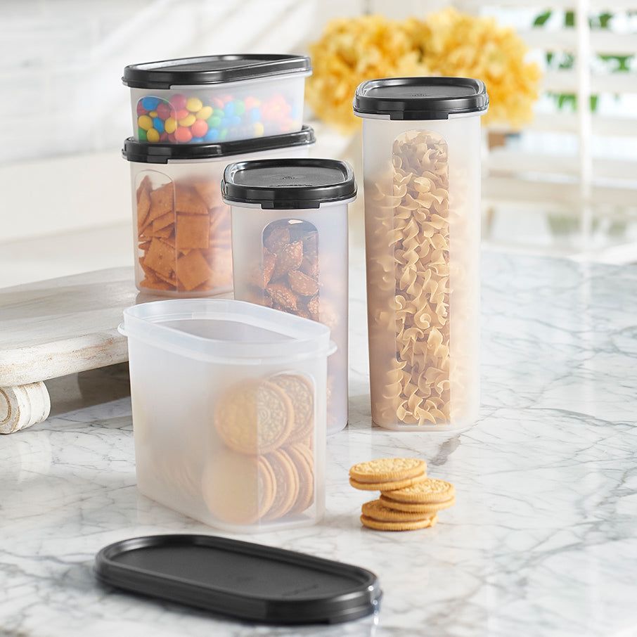 Dry Storage Tupperware Modular Mates Oval 2 Black | 20678-MIOX