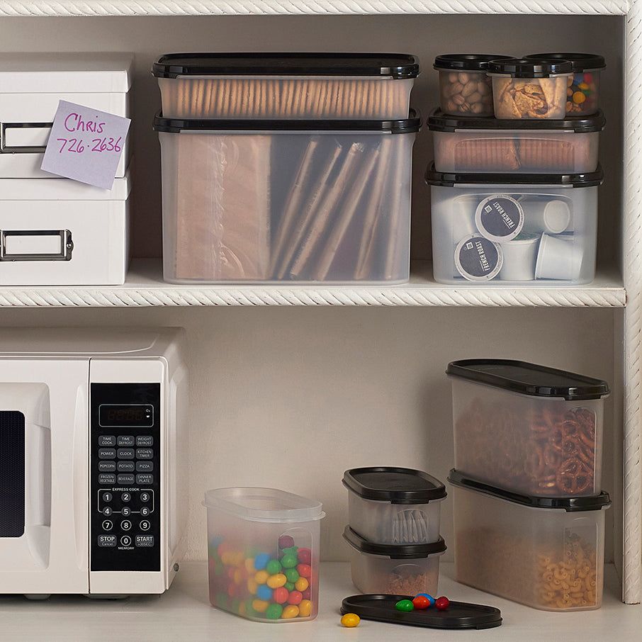 Dry Storage Tupperware Modular Mates Oval 2 Black | 20678-MIOX