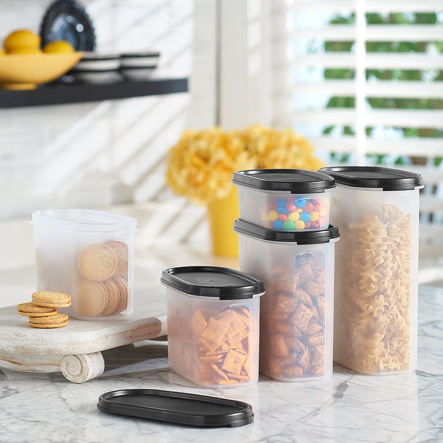 Dry Storage Tupperware Modular Mates Oval 3 Black | 59401-YNMH