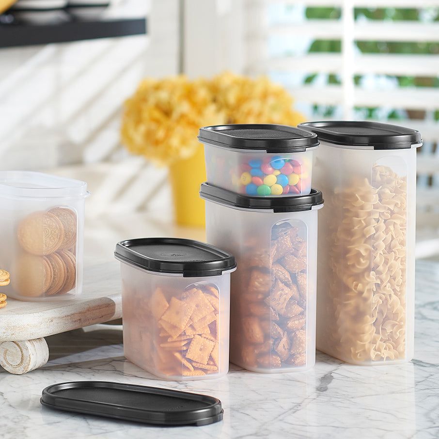 Dry Storage Tupperware Modular Mates Oval 4 Black | 62417-DYZQ