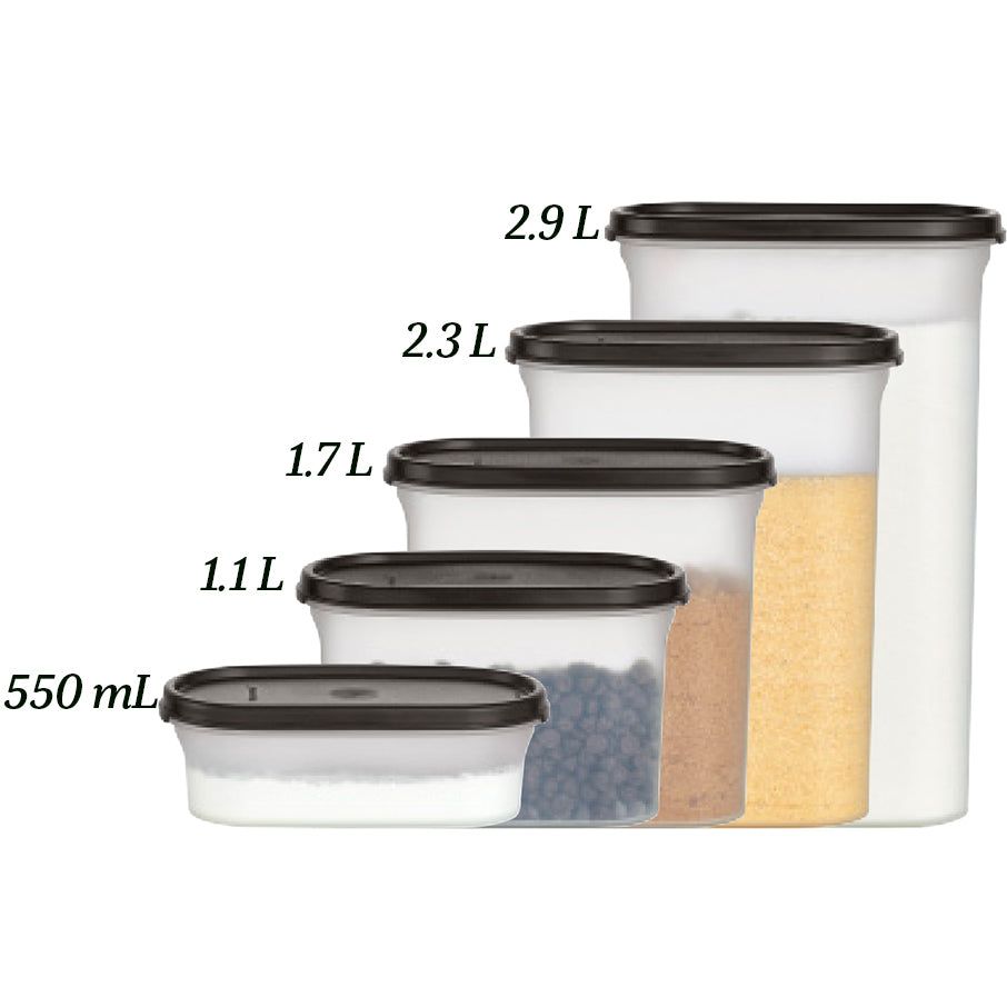 Dry Storage Tupperware Modular Mates Oval 5 Black | 64192-CQYH