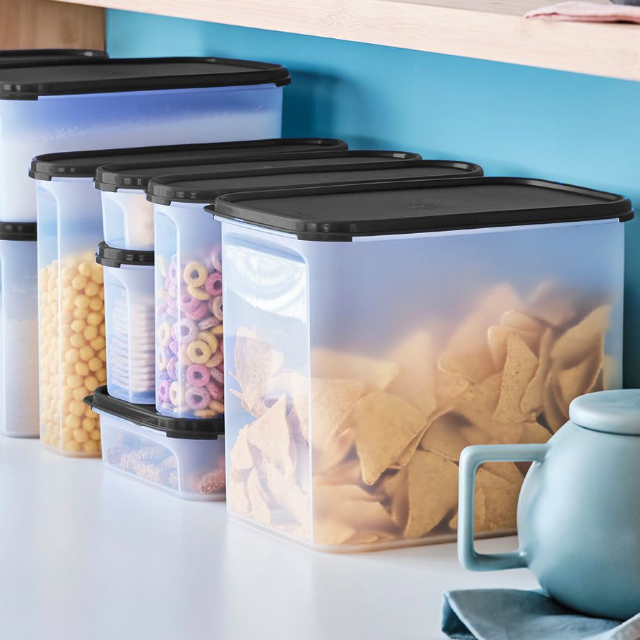Dry Storage Tupperware Modular Mates Rectangular 4 Black | 73801-QLDV