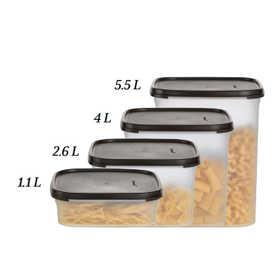 Dry Storage Tupperware Modular Mates Square 2 Black | 48279-OJTI