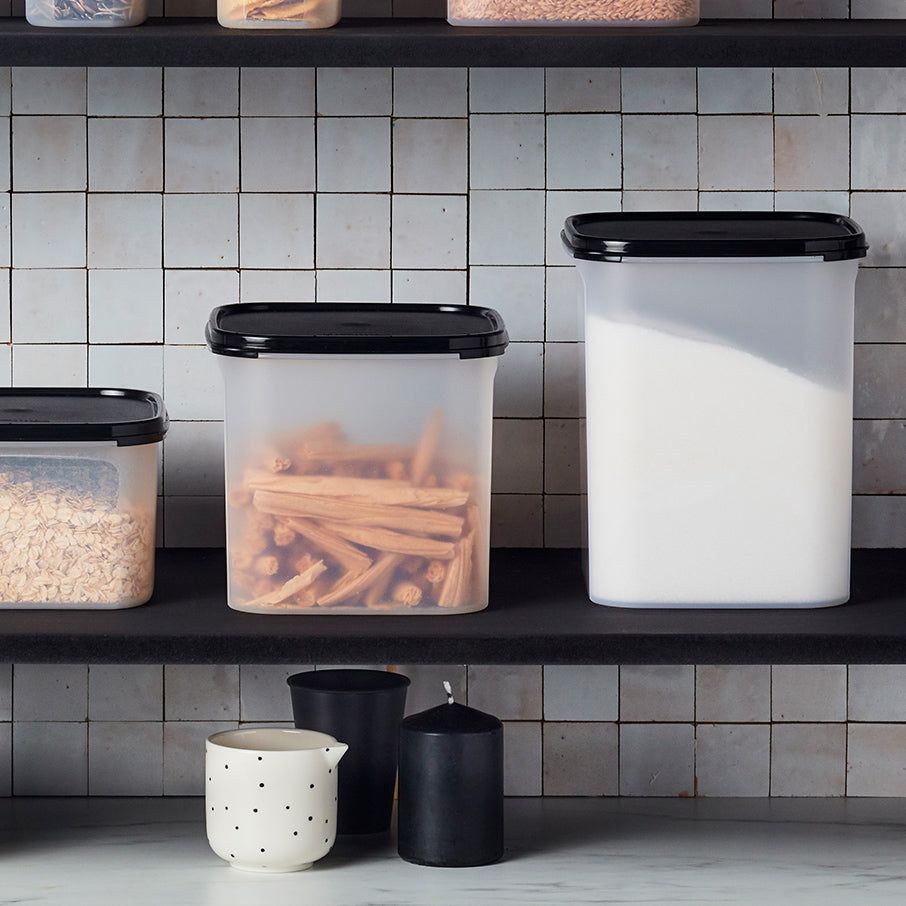 Dry Storage Tupperware Modular Mates Square 4 Black | 92603-BWYI