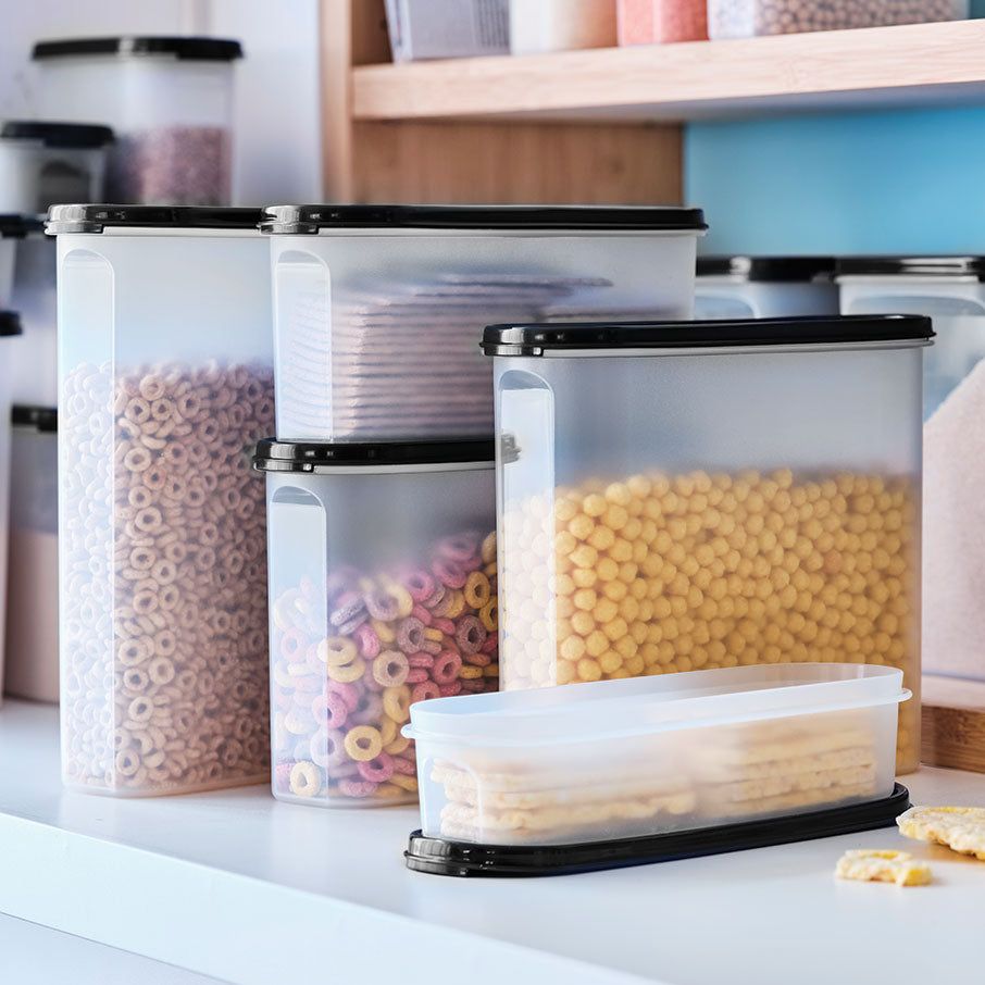 Dry Storage Tupperware Modular Mates Super Oval & Rectangular Set Black | 59260-EATG