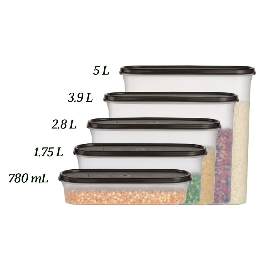 Dry Storage Tupperware Modular Mates Super Oval 1 Black | 05197-UNZH