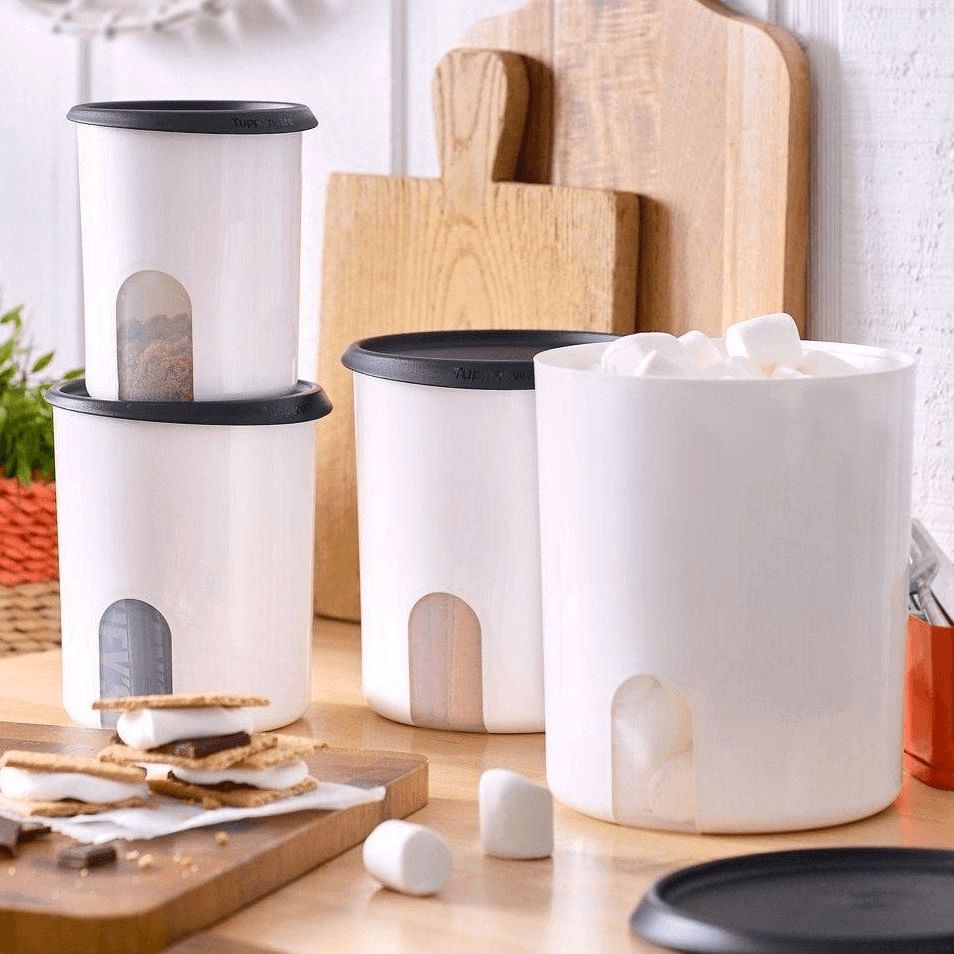 Dry Storage Tupperware One Touch Reminder Canister Set | 57864-CORI