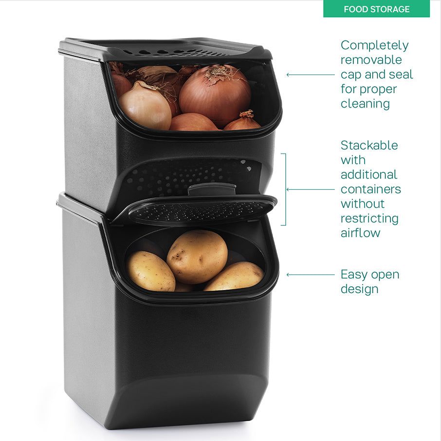 Dry Storage Tupperware Potato Smart Container Black | 31897-NOSW