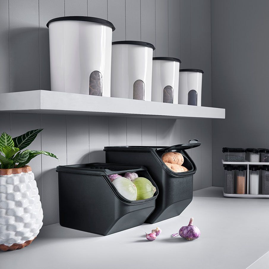 Dry Storage Tupperware Potato Smart Container Black | 31897-NOSW