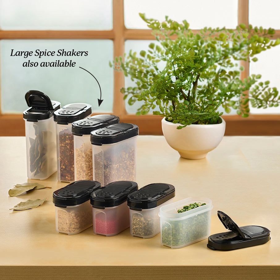 Dry Storage Tupperware Small Spice Shakers Black | 62134-CRIN