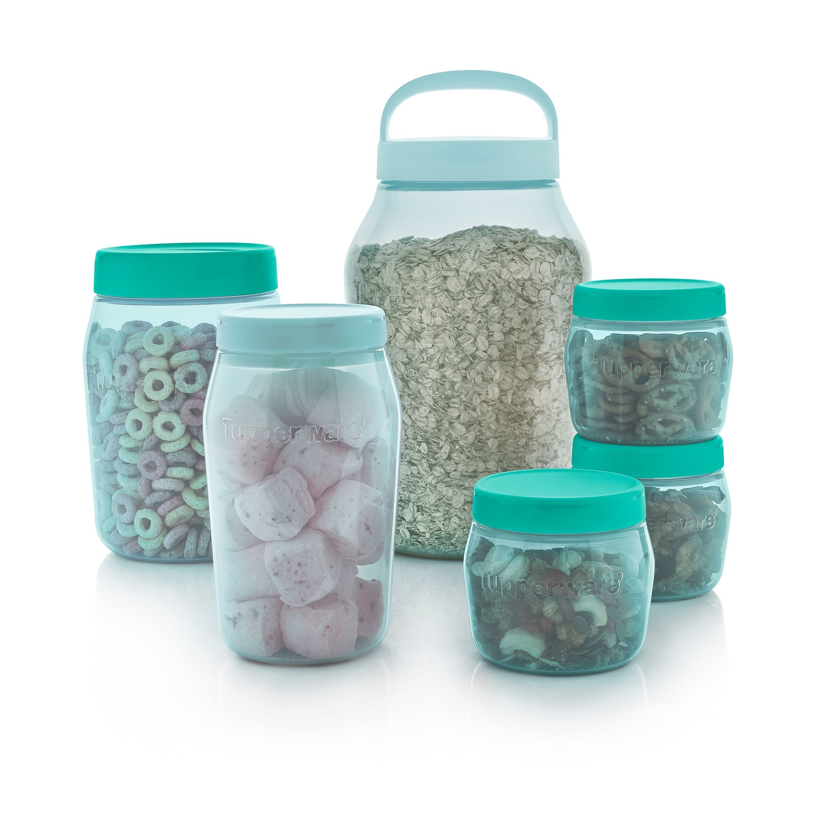 Dry Storage Tupperware Universal Jar 1.5-qt/1.5l With Simple Cover Turquoise | 90842-MNPA