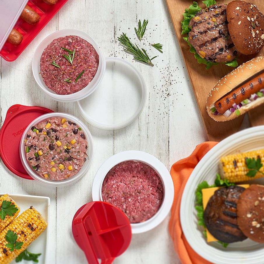 Freezer Storage Tupperware Hamburger Press & Keepers Set | 50264-BIZW