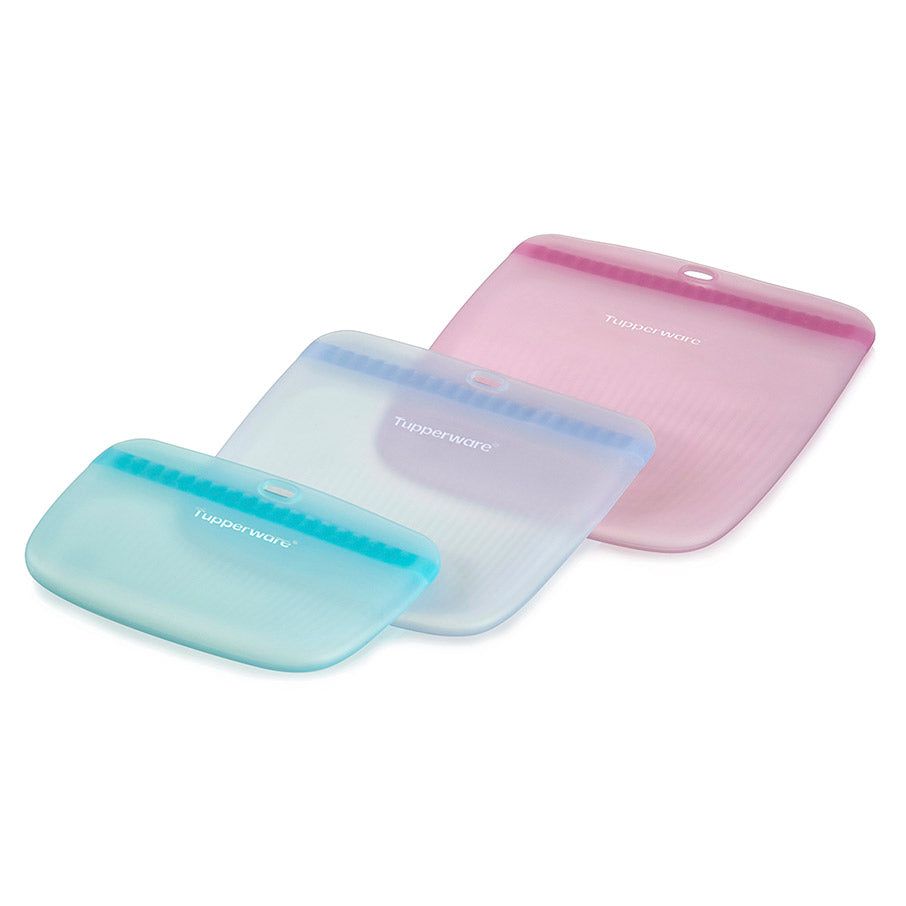 Freezer Storage Tupperware The Ultimate Silicone Slim Bag Set Turquoise / White | 73526-RUMK