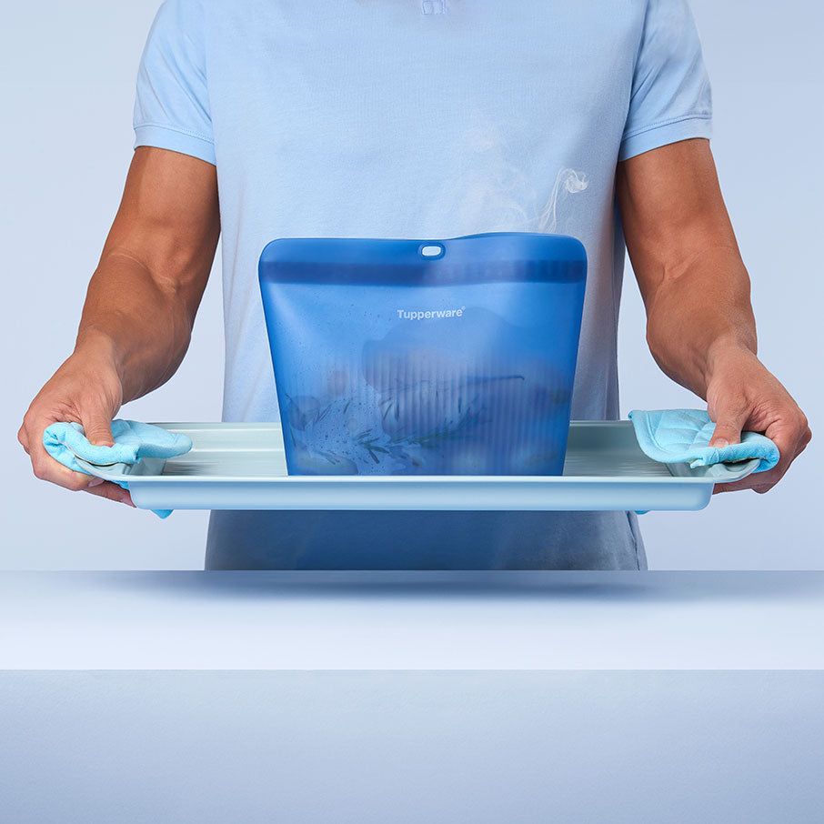 Freezer Storage Tupperware Ultimate Silicone Stand-up Bag Large Blue | 19025-GZCP