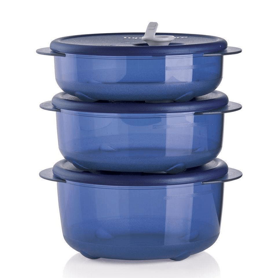 Freezer Storage Tupperware Vent \'N Serve 3-pc. Small Round Set Nocturnal Sea | 30762-STOV