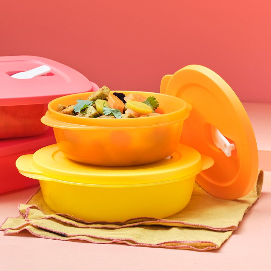 Lunch and Snacks Tupperware Crystalwave Plus 2-cup/560 Ml Round Papaya | 24071-NRXC