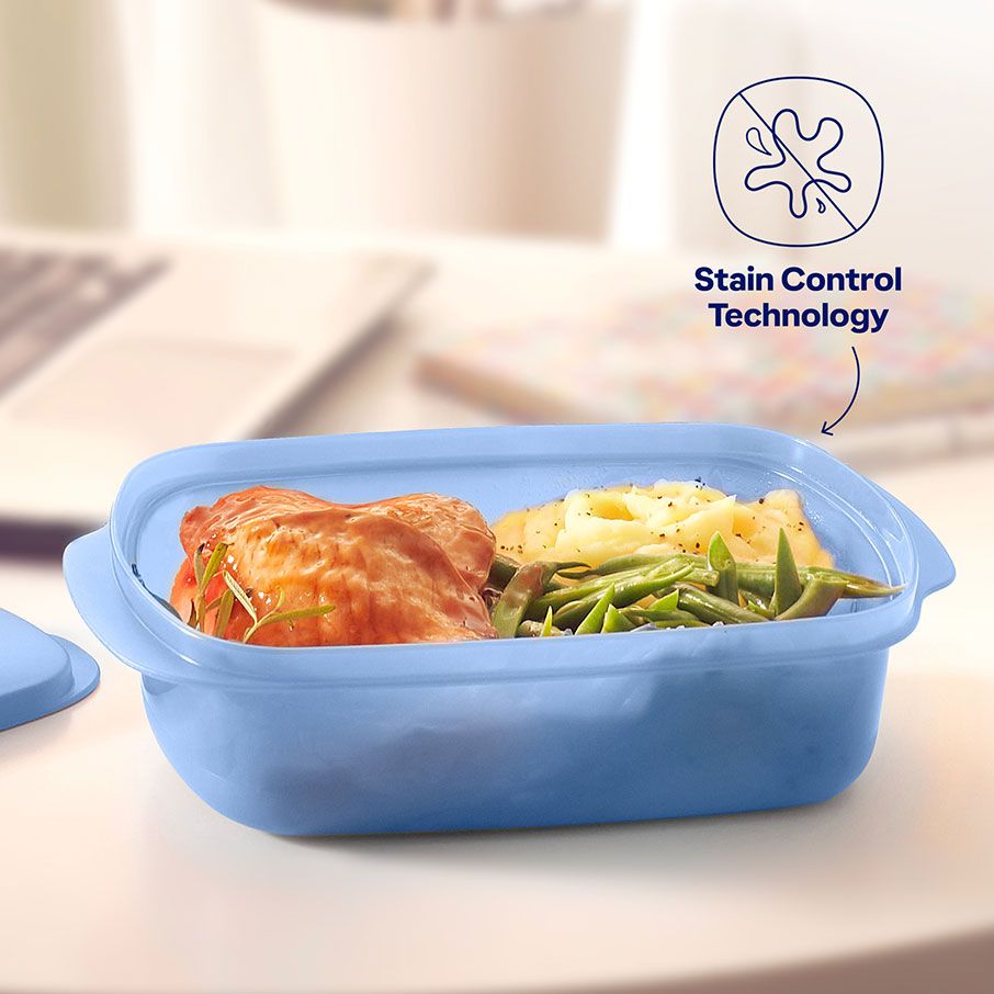 Lunch and Snacks Tupperware Crystalwave Plus 4-cup/1 L Rectangular Cobalt | 34578-CWJD