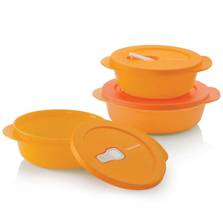 Lunch and Snacks Tupperware Crystalwave Plus 3-pc. Set Brown | 04679-QTLF