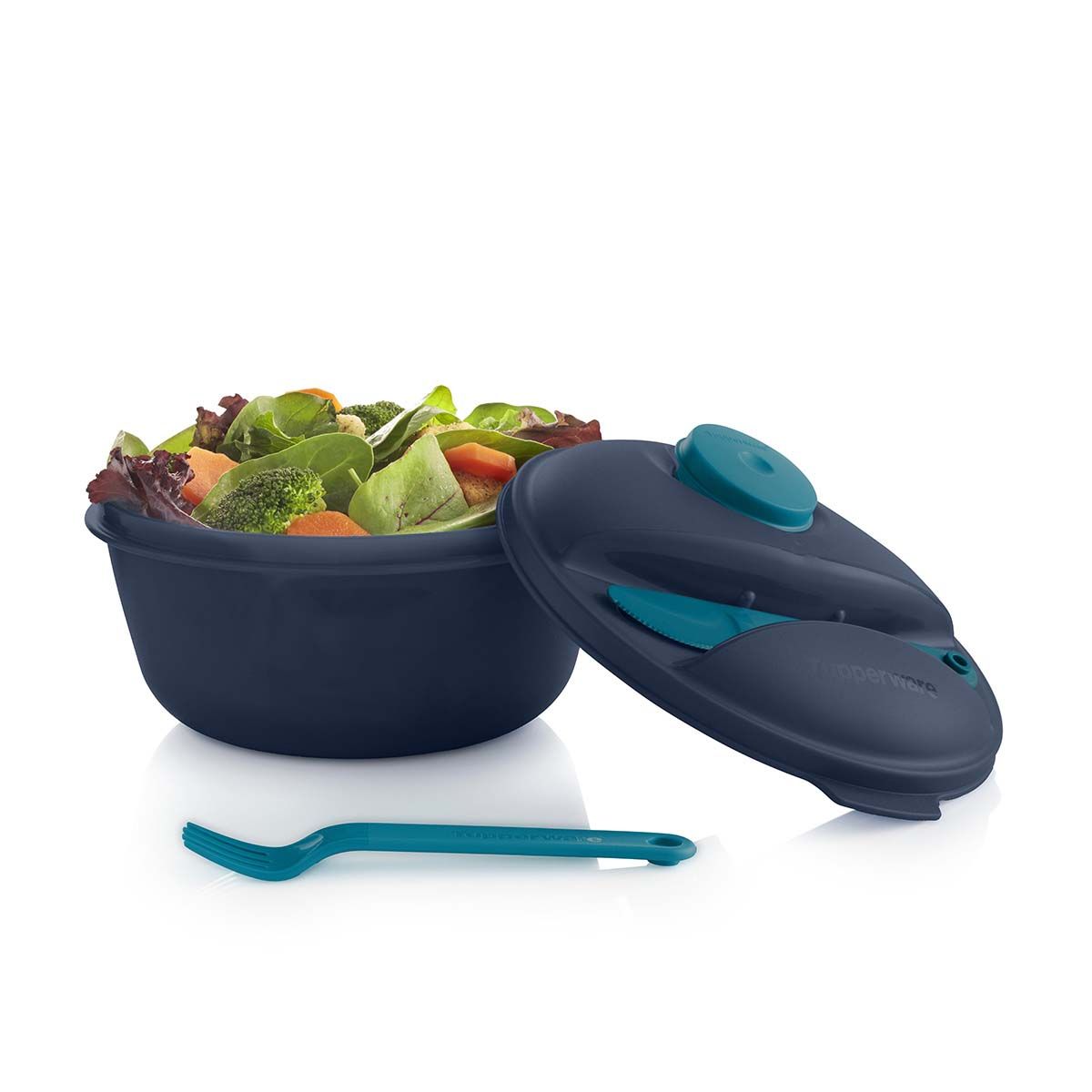 Lunch and Snacks Tupperware Salad On The Go Set Peacock | 15648-ZGPO