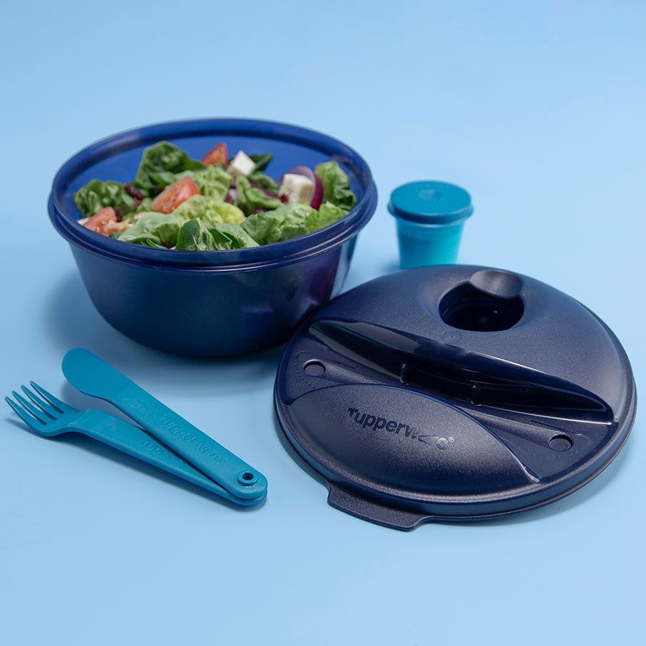 Lunch and Snacks Tupperware Salad On The Go Set Peacock | 15648-ZGPO