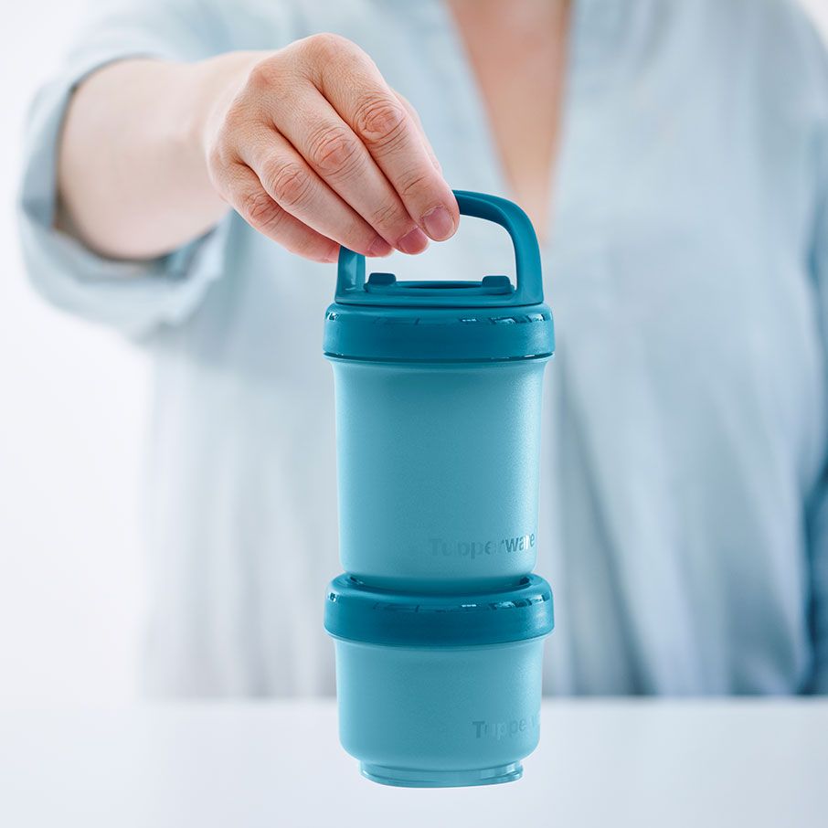 Lunch and Snacks Tupperware Twist N Stack Set Peacock | 61948-HALB