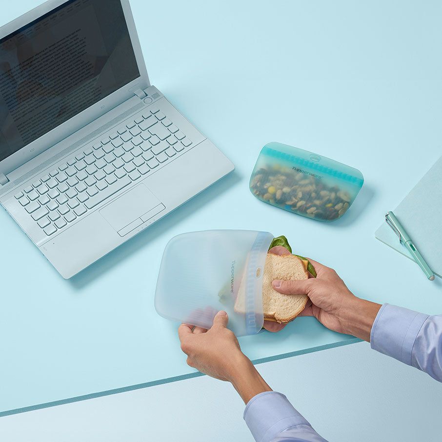 Lunch and Snacks Tupperware Ultimate Silicone Slim Bag Mini White | 79460-QTVU