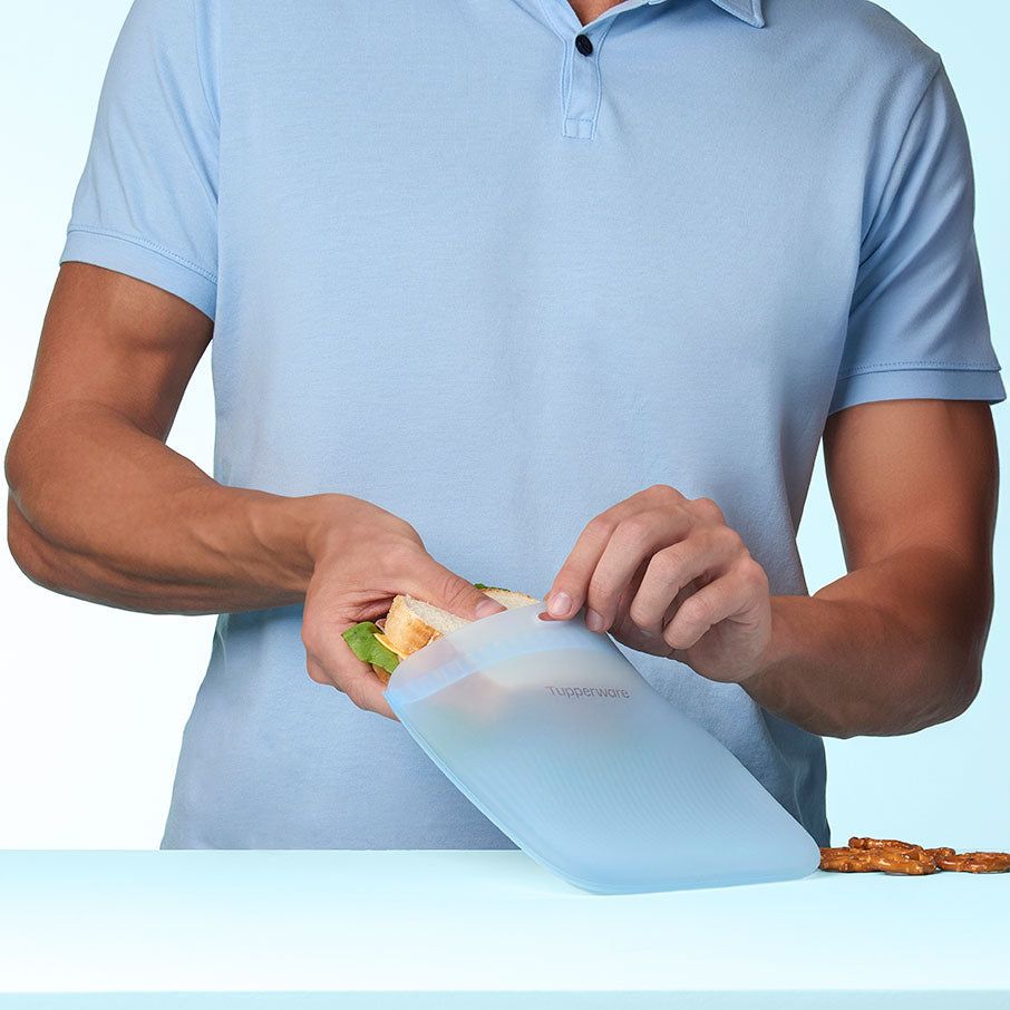 Lunch and Snacks Tupperware Ultimate Silicone Slim Bag Medium Turquoise | 13724-GZXP