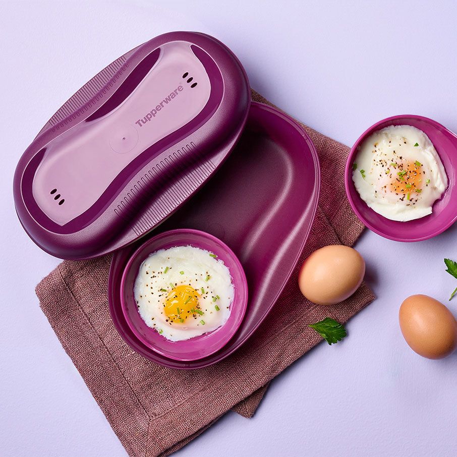 Microwave Cooking Tupperware Microwave Breakfast Maker Set Purple | 45192-DQMS