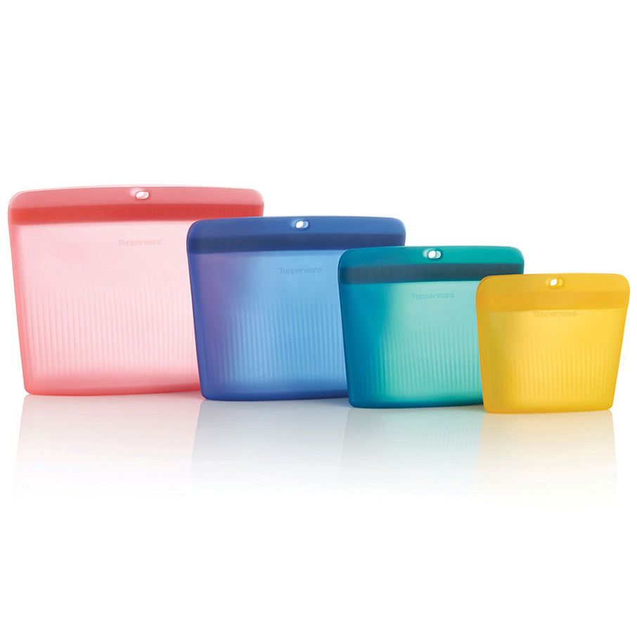 Microwave Cooking Tupperware The Ultimate Silicone Stand-up Bag Set | 15743-VDRN