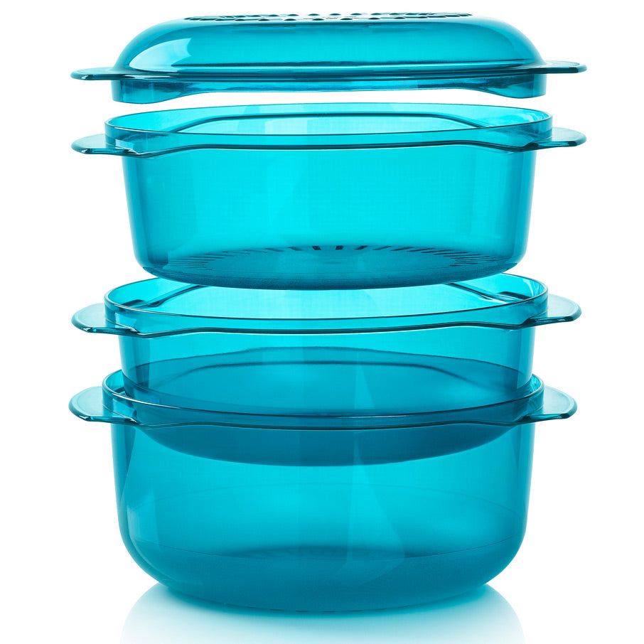 Microwave Cooking Tupperware Tupperwave Stack Cooker Peacock | 97836-UXGN