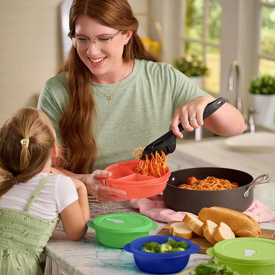 Microwave Reheatable Tupperware Crystalwave Plus 4-pc. Round Set Blue | 34016-FQIL