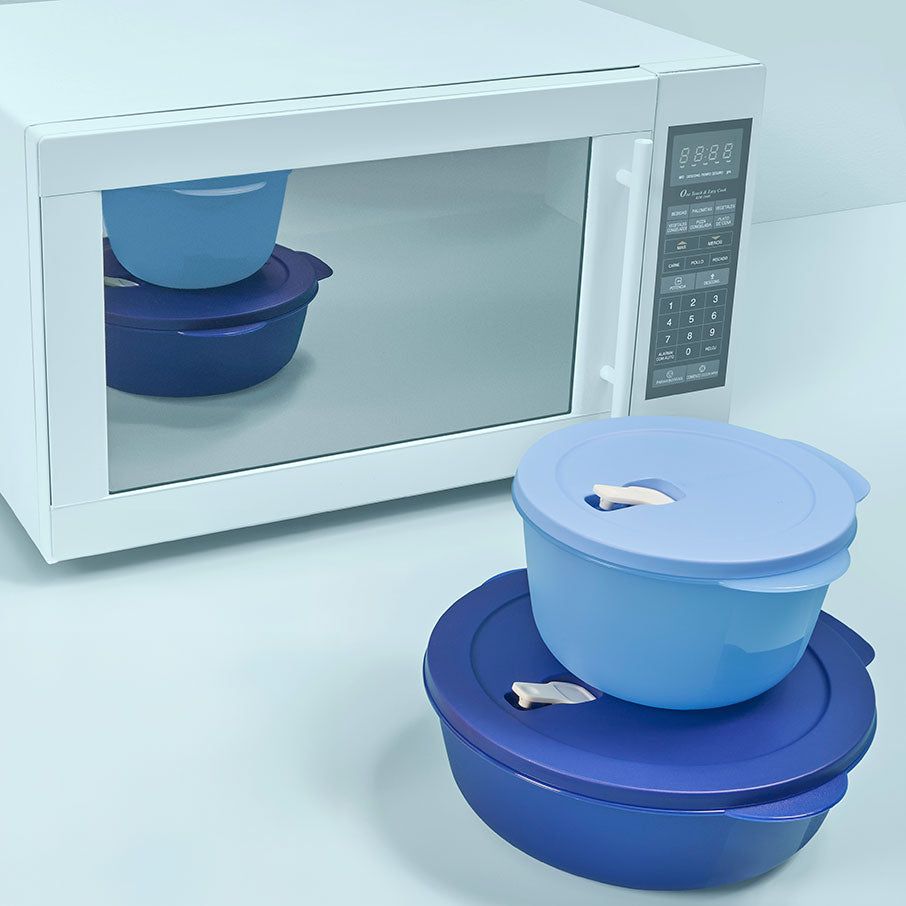 Microwave Reheatable Tupperware Crystalwave 2-pc. Set Blue | 01586-BFZO