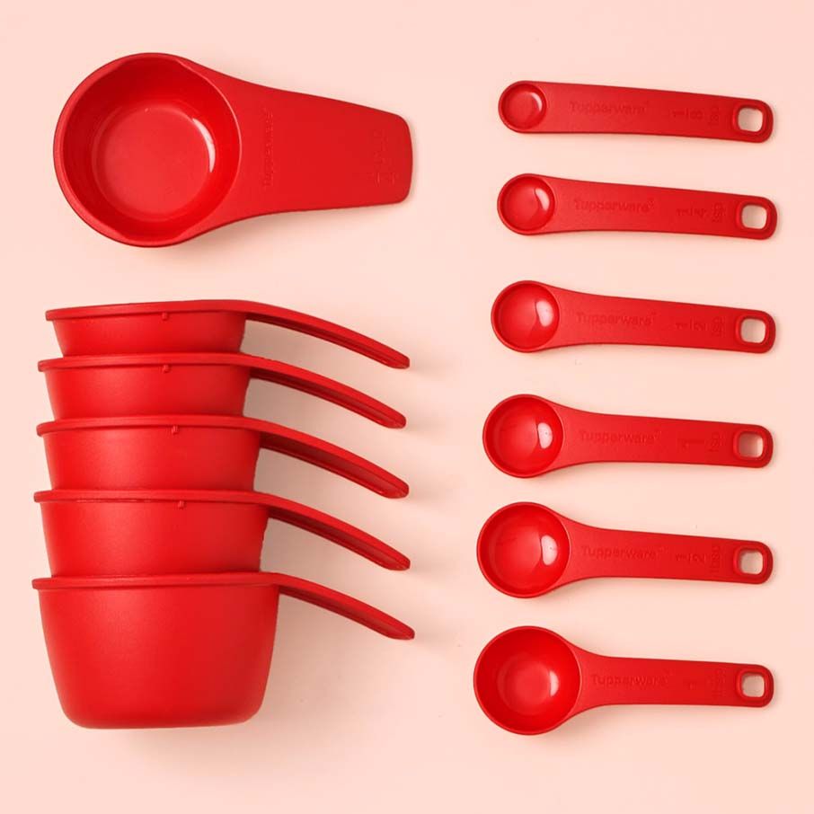 Mixing Bowls and Measuring Tupperware Measuring Mates Set Chili | 39480-PQVM