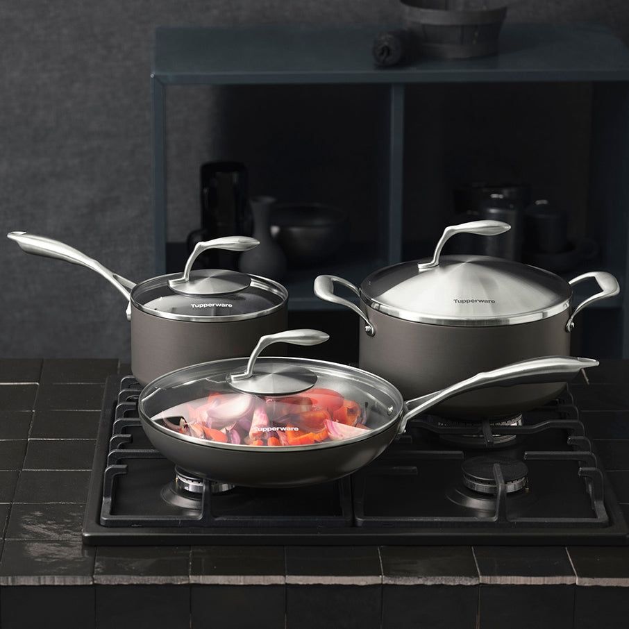Oven and Stovetop Cooking Tupperware Chef Series Ii Cookware Essential Set | 69178-ORGJ