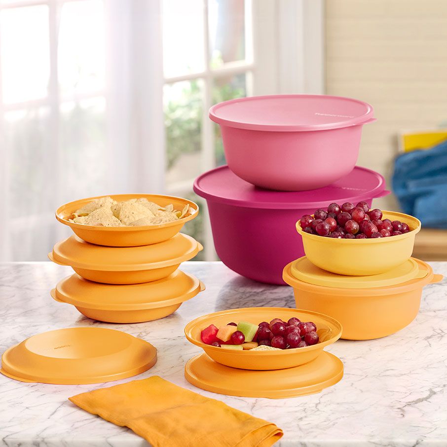 Plates and Bowls Tupperware Aloha Home Serving Collection Orange | 23169-NHSA