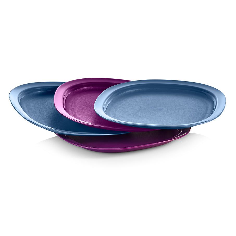 Plates and Bowls Tupperware Microwave Reheatable Luncheon Plates Blue | 60234-ABRN