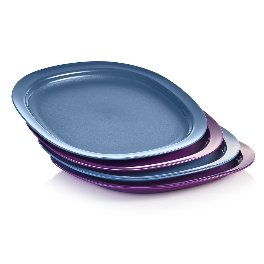 Plates and Bowls Tupperware Microwave Reheatable Luncheon Plates Blue | 60234-ABRN