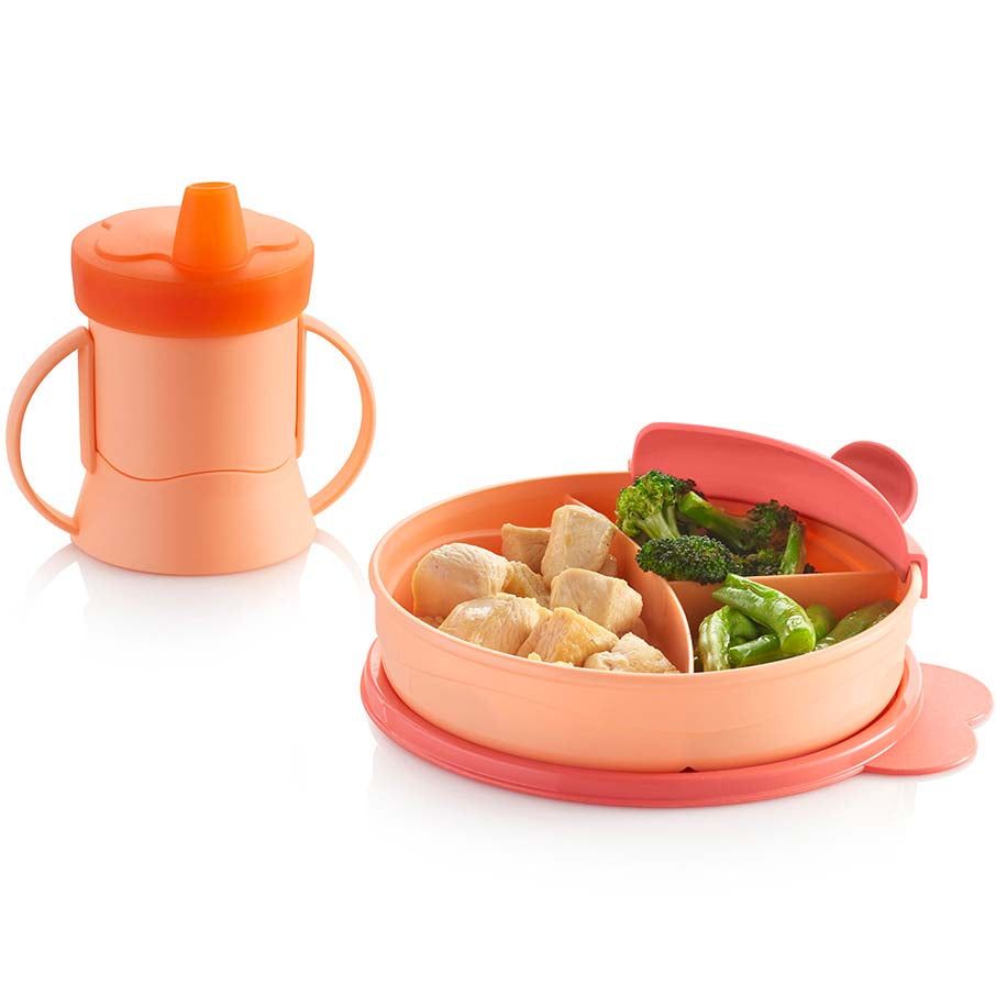 Plates and Bowls Tupperware Tupperkids Feeding Set Coral / Orange | 80479-VLXS