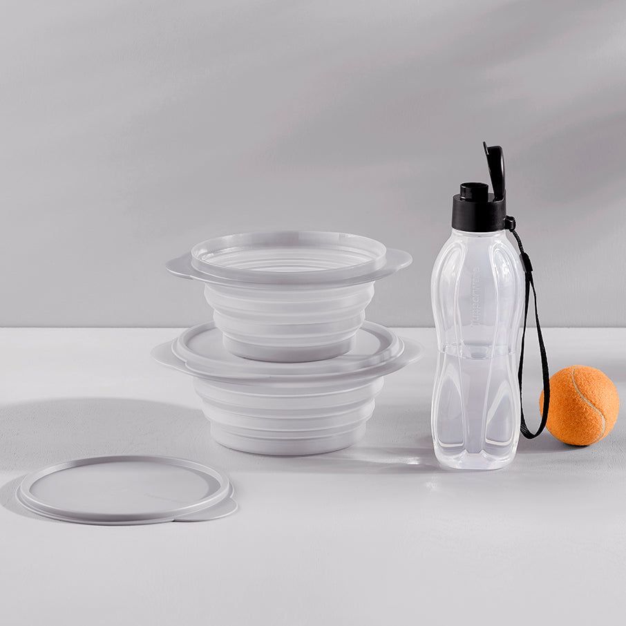 Plates and Bowls Tupperware Tupperpets Flatout! Travel Set Black | 68390-NOGA