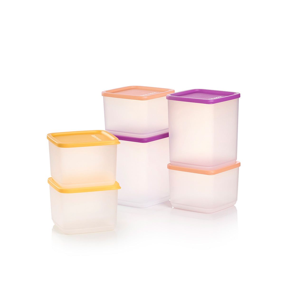 Refrigerator Storage Tupperware Basic Bright Square 6-pc. Set Wild Mulberry | 69753-HXED