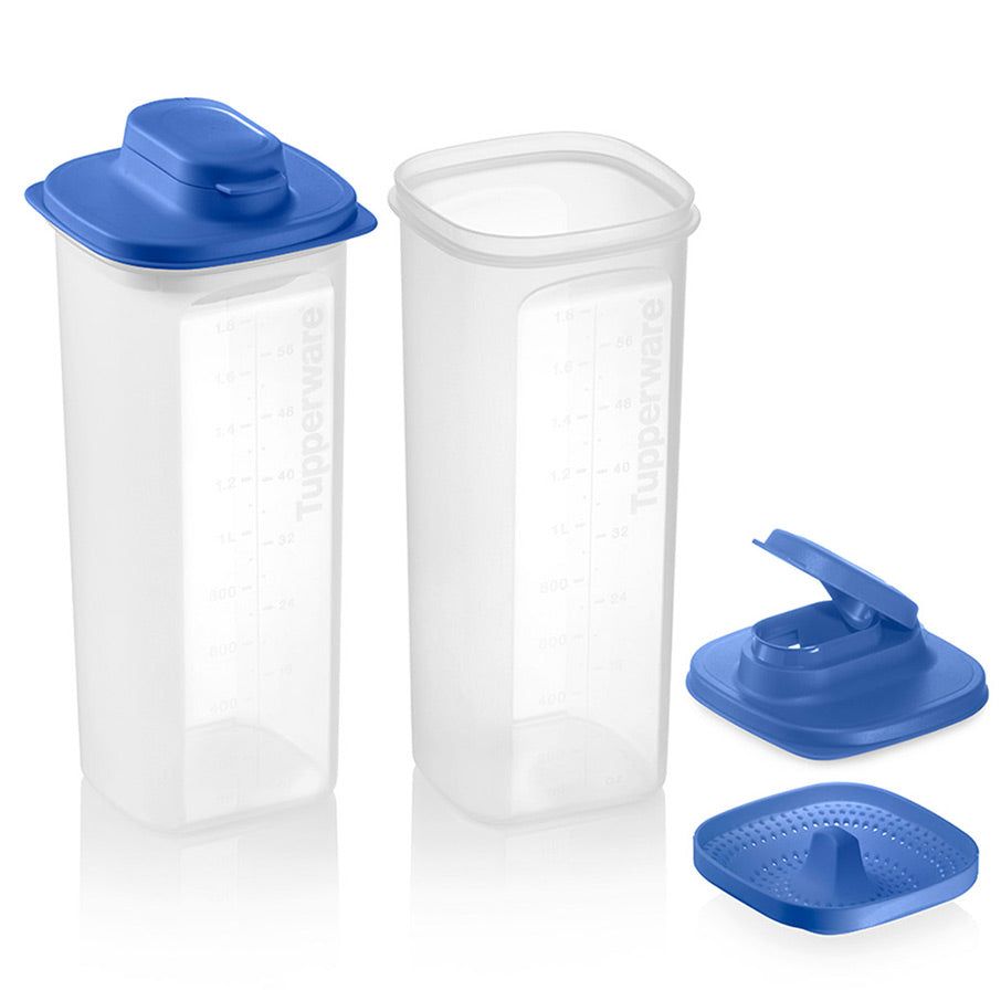 Refrigerator Storage Tupperware Slim Line Pitcher With Strainer Set Dragonfly | 16532-EMBN