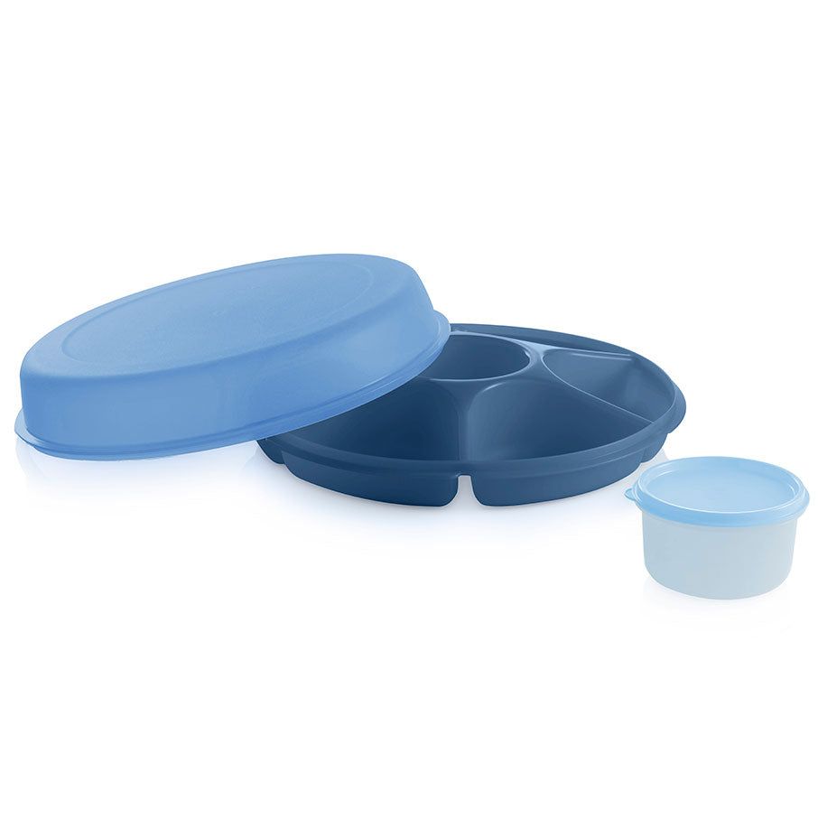 Serveware Tupperware Serving Center Set Blue / White | 63195-ACJR