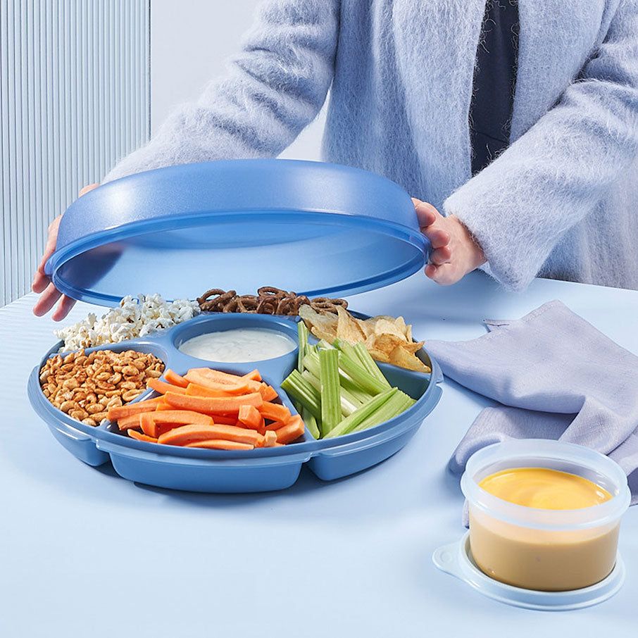 Serveware Tupperware Serving Center Set Blue / White | 63195-ACJR